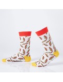 Cremefarbene Herrensocken mit Blitzen SM13 – Online-Shop – Boutique